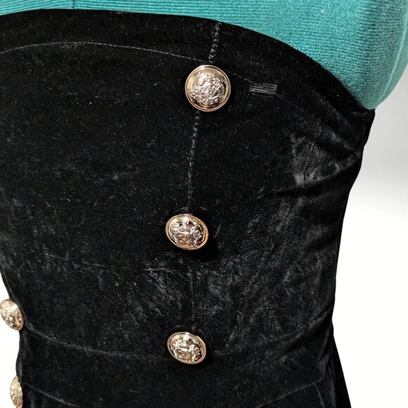 NWT Super Adorable Sailor Strapless Velvet Romper Size S/M - Picture 4 of 9